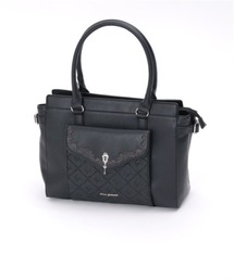 axes femme | 鍵モチーフ付型押しＡ４トート(トートバッグ)