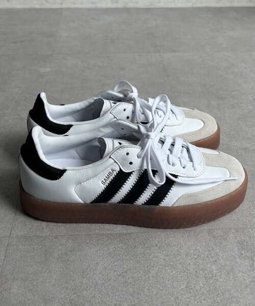 DouDou(ドゥドゥ)の「【adidas/アディダス】SAMBAE W(スニーカー・レディース・ホワイト・23.5cm/24cm/24.5cm)」の8枚目の写真
