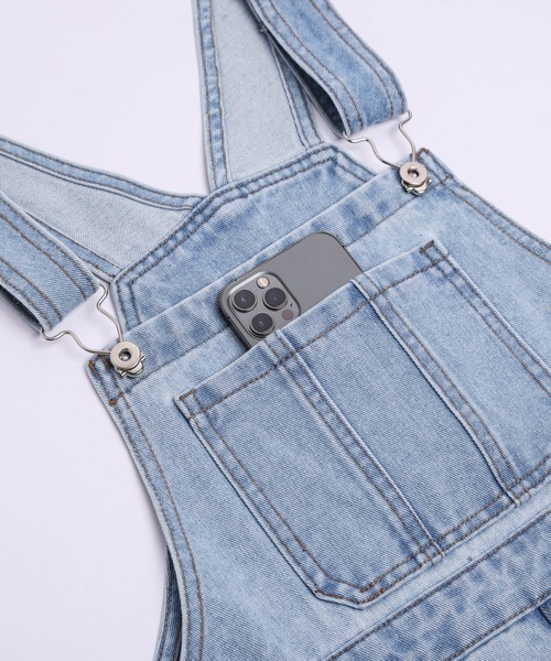 AMELY(エミリー)の「ハートデザイン加工デニムサロペット(サロペット/オーバーオール・レディース・ライトブルー/ブルー・M/L)」の15枚目の写真
