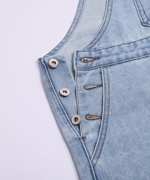 AMELY(エミリー)の「ハートデザイン加工デニムサロペット(サロペット/オーバーオール・レディース・ライトブルー/ブルー・M/L)」の16枚目の写真