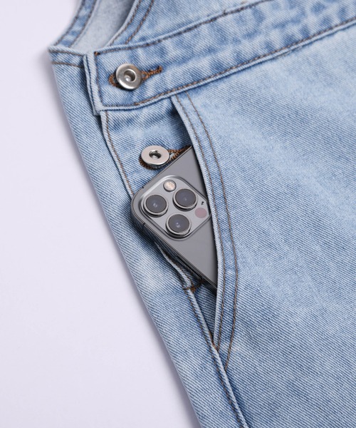 AMELY(エミリー)の「ハートデザイン加工デニムサロペット(サロペット/オーバーオール・レディース・ライトブルー/ブルー・M/L)」の17枚目の写真