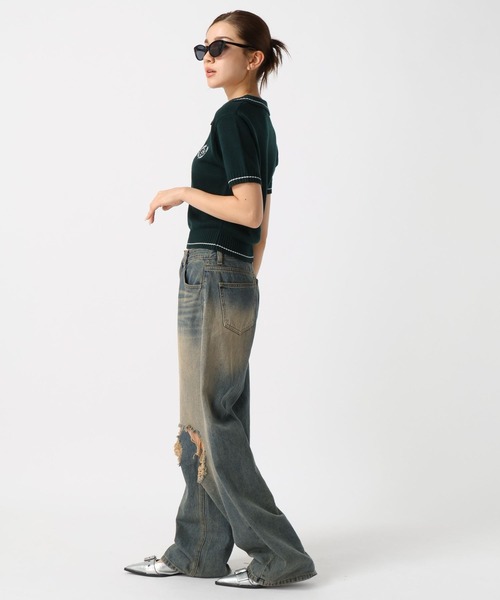 FOREVER 21(フォーエバー トゥエンティーワン)の「【2024SS】襟付きスキッパーニット(ニット/セーター・レディース・グリーン/ブラック/レッド・FREE)」の13枚目の写真