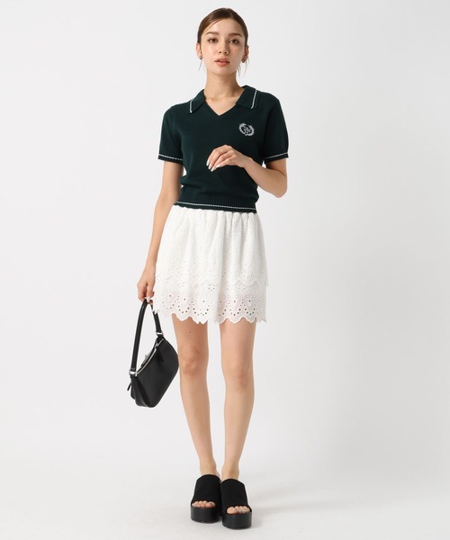 FOREVER 21(フォーエバー トゥエンティーワン)の「【2024SS】襟付きスキッパーニット(ニット/セーター・レディース・グリーン/ブラック/レッド・FREE)」の15枚目の写真