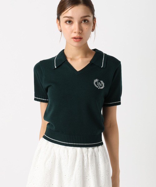 FOREVER 21(フォーエバー トゥエンティーワン)の「【2024SS】襟付きスキッパーニット(ニット/セーター・レディース・グリーン/ブラック/レッド・FREE)」の16枚目の写真