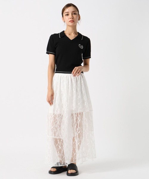 FOREVER 21(フォーエバー トゥエンティーワン)の「【2024SS】襟付きスキッパーニット(ニット/セーター・レディース・グリーン/ブラック/レッド・FREE)」の17枚目の写真