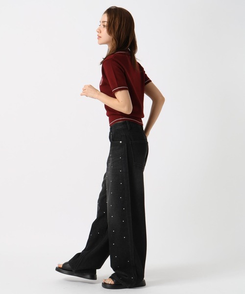 FOREVER 21(フォーエバー トゥエンティーワン)の「【2024SS】襟付きスキッパーニット(ニット/セーター・レディース・グリーン/ブラック/レッド・FREE)」の8枚目の写真