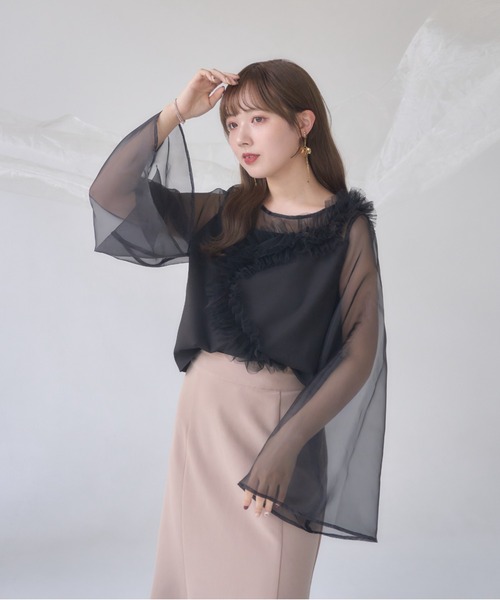 mellowneon（メロウネオン）の「長袖ブラウス（シャツ/ブラウス・レディース・アイボリー・FREE）」の4枚目の写真