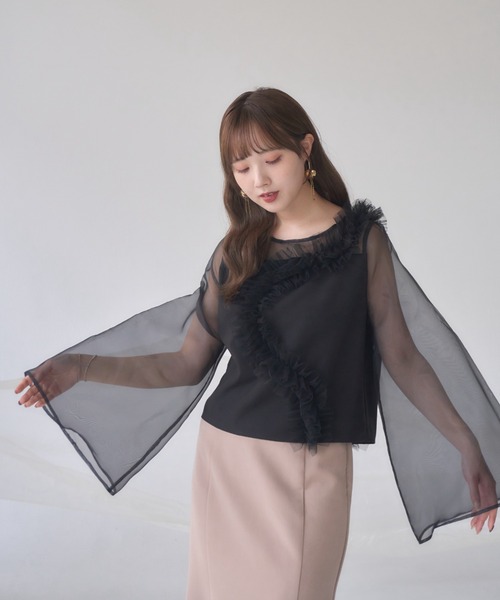 mellowneon（メロウネオン）の「長袖ブラウス（シャツ/ブラウス・レディース・アイボリー・FREE）」の7枚目の写真