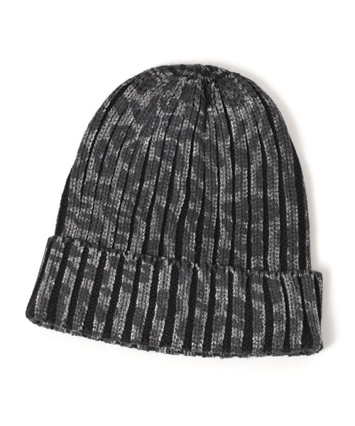 niko and...（ニコアンド）の「オリジナル箔プリントニットワッチ（ニットキャップ/ビーニー・レディース・ブラック/グレー/ベージュ/グリーン・FREE）」の2枚目の写真