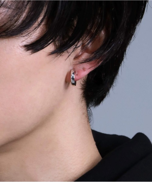 イヤリング LH for Gift シルバーイヤリング/カッティング/シルバー925 ライオンハート イヤリング メンズ レディース シルバー イヤリング