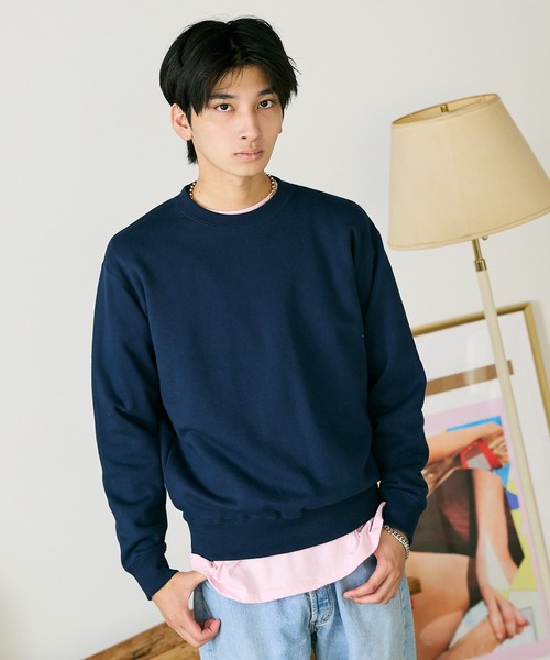LIFEMAX(ライフマックス)の「▲LIFEMAX/ライフマックス 10.0オンス トレーナー(裏パイル)コットンスウェット クルーネック ユニセックス(スウェット・メンズ・ホワイト/バーガンディー/ネイビー/杢グレー/ブラック/ライトブルー・S/M/L/LL)」の8枚目の写真