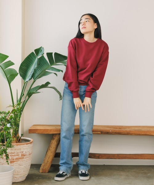 LIFEMAX(ライフマックス)の「▲LIFEMAX/ライフマックス 10.0オンス トレーナー(裏パイル)コットンスウェット クルーネック ユニセックス(スウェット・メンズ・ホワイト/バーガンディー/ネイビー/杢グレー/ブラック/ライトブルー・S/M/L/LL)」の18枚目の写真
