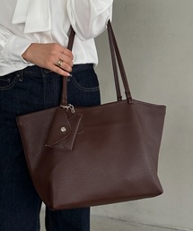 MYMOOD. | 【A4収納可能/大容量】合成皮革 小物入れ付き PUトートバッグ(トートバッグ)