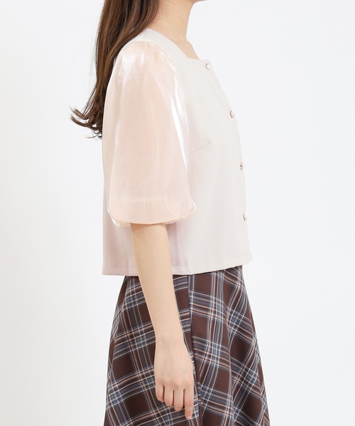 ASTORIA ODIER(アストリアオディール)の「スクエアバルーンスリーブブラウス(シャツ/ブラウス・レディース・ベージュ/ブラック/ピンクベージュ・MEDIUM)」の14枚目の写真