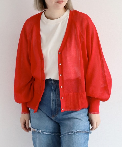 SENEE(セニー) 新品タグ付き シアーカーディガン cropped sheer cardigan（クロップドシアーカーディガン