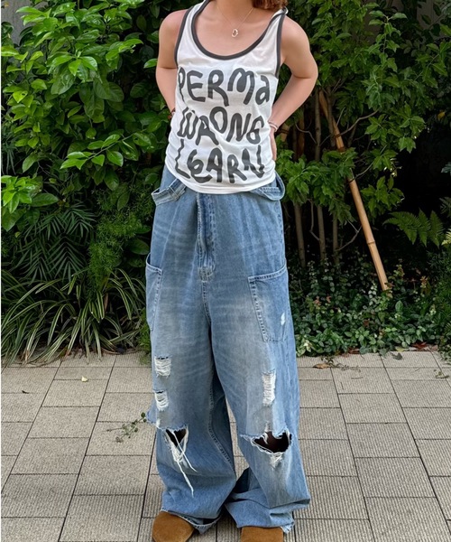 shesame（シーセム）の「graffiti logo tank top（タンクトップ・レディース・ブラウン/ピンク/レッド/クリーム/ブルー・フリー）」の21枚目の写真