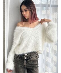 GYDA | シャギーショートLOOSEニットトップス(ニット/セーター)