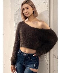 GYDA | シャギーショートLOOSEニットトップス(ニット/セーター)