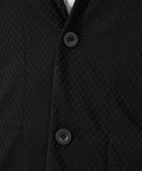 ABAHOUSE GRAY(アバハウスグレイ)の「【MASCHILE】チェック リンクス ニット ショールジャケット(テーラードジャケット・メンズ・ブラック/グレイッシュベージュ/ネイビー・46/50/48)」の11枚目の写真