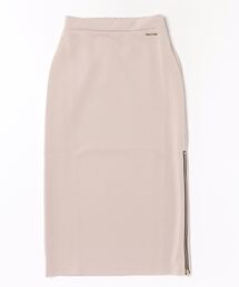 NICOLE white | サイドZIPタイトスカート／ダンボールポンチ(スカート)