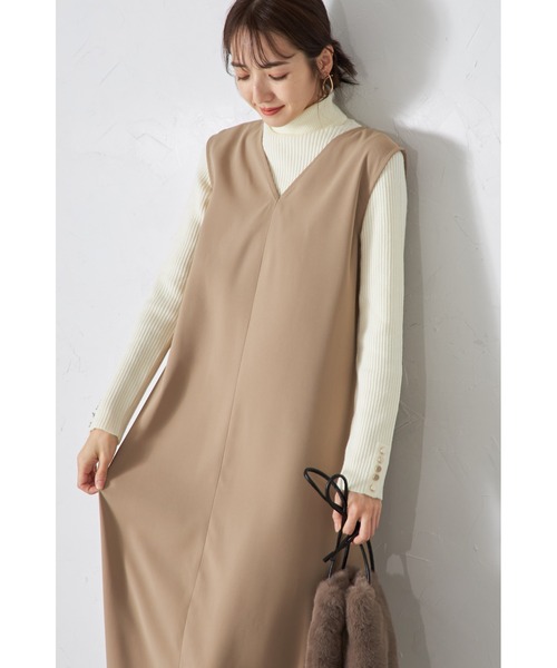 &. NOSTALGIA（アンドドットノスタルジア）の「【ZOZO限定】バックリボンジャンパースカート（ジャンパースカート・レディース・ブラック/ベージュ・M）」の8枚目の写真