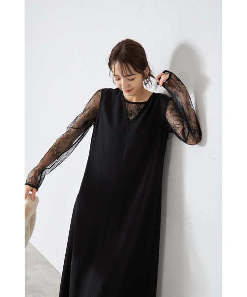 &. NOSTALGIA（アンドドットノスタルジア）の「【ZOZO限定】バックリボンジャンパースカート（ジャンパースカート・レディース・ブラック/ベージュ・M）」の18枚目の写真