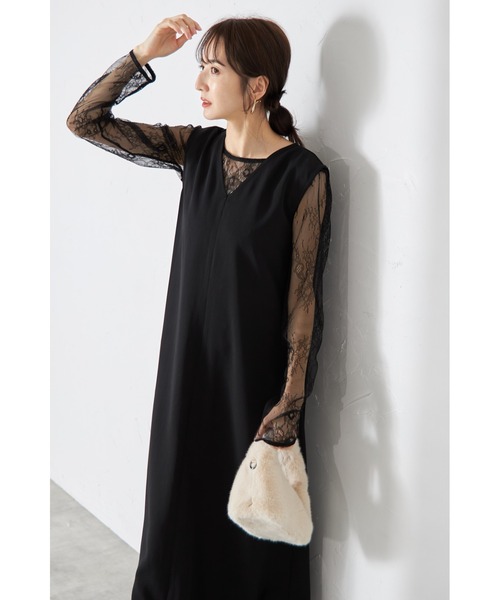 &. NOSTALGIA（アンドドットノスタルジア）の「【ZOZO限定】バックリボンジャンパースカート（ジャンパースカート・レディース・ブラック/ベージュ・M）」の19枚目の写真