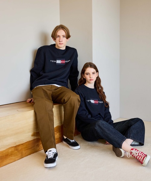 TOMMY HILFIGER(トミーヒルフィガー)の「【オンライン・ZOZO限定カラー】ヒルフィガーロゴ裏起毛スウェット(スウェット・メンズ・ホワイト/ネイビー/ブルー・SMALL/MEDIUM/LARGE/X-LARGE)」の10枚目の写真