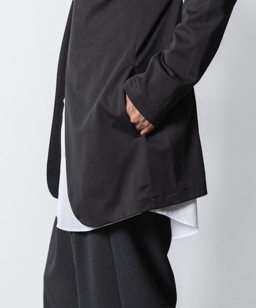 ATTACHMENT（アタッチメント）の「コットンダブルフェイス カラーレスカーディガン / COTTON DOUBLE FACE COLLARLESS CARDIGAN（カーディガン/ボレロ・メンズ・ブラック/ダークグレー/グレー/ライトブラウン・1/2/3）」の11枚目の写真