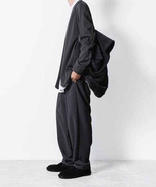 ATTACHMENT（アタッチメント）の「コットンダブルフェイス カラーレスカーディガン / COTTON DOUBLE FACE COLLARLESS CARDIGAN（カーディガン/ボレロ・メンズ・ブラック/ダークグレー/グレー/ライトブラウン・1/2/3）」の12枚目の写真