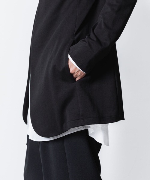 コットンダブルフェイス カラーレスカーディガン / COTTON DOUBLE FACE