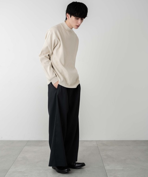 WEGO(ウィゴー)の「WEGO/ミラノリブモックネックプルオーバー(ニット/セーター・メンズ・ブラック/ホワイト・MEDIUM/LARGE)」の11枚目の写真