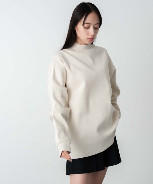 WEGO(ウィゴー)の「WEGO/ミラノリブモックネックプルオーバー(ニット/セーター・メンズ・ブラック/ホワイト・MEDIUM/LARGE)」の13枚目の写真