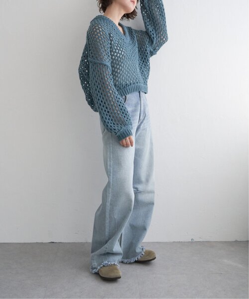 notch.（ノッチ）の「ハニカムプルオーバーニット（ニット/セーター・レディース・グレー/グリーン・M）」の22枚目の写真