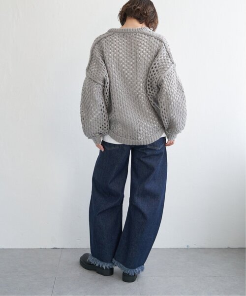 notch.（ノッチ）の「ハニカムプルオーバーニット（ニット/セーター・レディース・グレー/グリーン・M）」の16枚目の写真