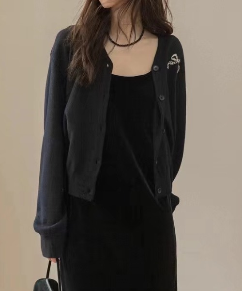 GEMEDA（ジェメダ）の「リボンモチーフカーディガン（カーディガン/ボレロ・レディース・レッド/アイボリー/ブラック・M）」の20枚目の写真