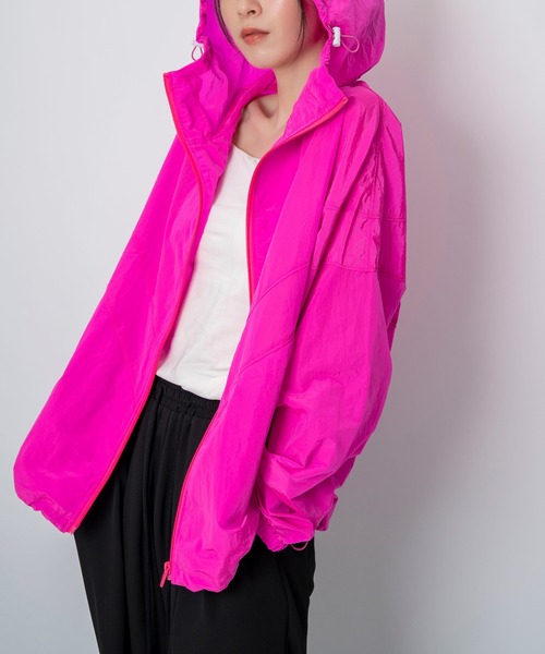 Nora Lily（ノラリリー）の「【Nora Lily】Sheer Training Blouson(UNISEX)（その他アウター・メンズ・ライトブルー/ブラック/ピンク/オレンジ/ミント・FREE）」の4枚目の写真