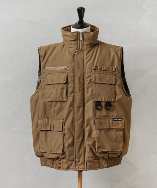 HOUSTON（ヒューストン）の「Renegade Sports レネゲードスポーツ RENE001 ウォーターレジスタント フィッシングベスト（ダウンベスト・メンズ・ブラック/オリーブ/キャメル/ネイビー・M/L/XL/XXL）」の4枚目の写真