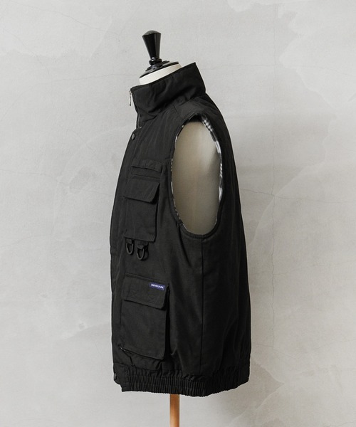 HOUSTON（ヒューストン）の「Renegade Sports レネゲードスポーツ RENE001 ウォーターレジスタント フィッシングベスト（ダウンベスト・メンズ・ブラック/オリーブ/キャメル/ネイビー・M/L/XL/XXL）」の7枚目の写真