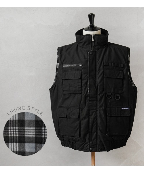 HOUSTON（ヒューストン）の「Renegade Sports レネゲードスポーツ RENE001 ウォーターレジスタント フィッシングベスト（ダウンベスト・メンズ・ブラック/オリーブ/キャメル/ネイビー・M/L/XL/XXL）」の15枚目の写真