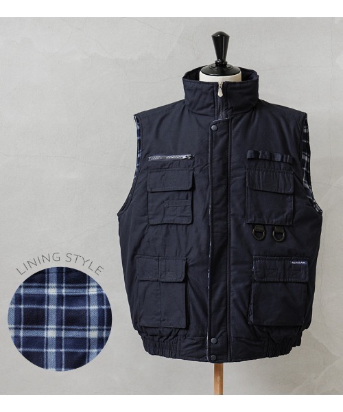 HOUSTON（ヒューストン）の「Renegade Sports レネゲードスポーツ RENE001 ウォーターレジスタント フィッシングベスト（ダウンベスト・メンズ・ブラック/オリーブ/キャメル/ネイビー・M/L/XL/XXL）」の16枚目の写真