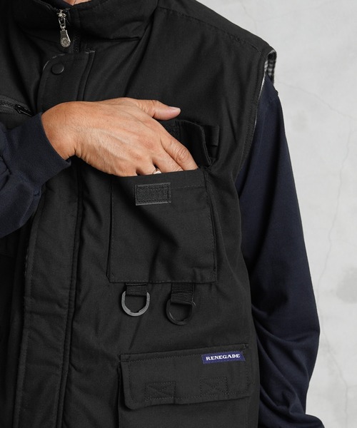 HOUSTON（ヒューストン）の「Renegade Sports レネゲードスポーツ RENE001 ウォーターレジスタント フィッシングベスト（ダウンベスト・メンズ・ブラック/オリーブ/キャメル/ネイビー・M/L/XL/XXL）」の18枚目の写真