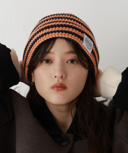 POLeR（ポーラー）の「【POLeR/ポーラー】ブランドロゴニットビーニー（ニットキャップ/ビーニー・メンズ・ダークブラウン/ブラック/グリーン系その他・FREE）」の3枚目の写真