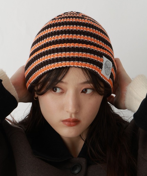 POLeR（ポーラー）の「【POLeR/ポーラー】ブランドロゴニットビーニー（ニットキャップ/ビーニー・メンズ・ダークブラウン/ブラック/グリーン系その他・FREE）」の12枚目の写真