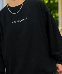 【GROOVY STORE】デザイン刺繍 オーバーサイズフリーストレーナー