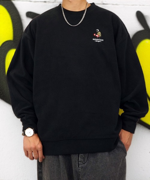 Burner（バーナー）の「【GROOVY STORE】デザイン刺繍 オーバーサイズフリーストレーナー（スウェット・メンズ・アイボリー/ブラック/ネイビー/ラベンダー/スミクロ/ダークグリーン系1/ライトブラック/ブラック系1/ダークブラウン/グリーン系/ダークネイビー/ネイビー系1/ホワイト系4/ブラック系3/ホワイト系/ホワイト系2/ブラック系5/ホワイト系3/ブラック系2/ダークグリーン/ホワイト系5/ブラック系4/ネイビー系2/ホワイト系その他6/ブラック系6/ダークブラウン系2/ダークグリーン系2/ホワイト系7/ブラック系7/杢グレー/グレイッシュブルー・M/L/LL）」の9枚目の写真