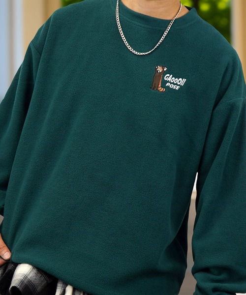 Burner（バーナー）の「【GROOVY STORE】デザイン刺繍 オーバーサイズフリーストレーナー（スウェット・メンズ・アイボリー/ブラック/ネイビー/ラベンダー/スミクロ/ダークグリーン系1/ライトブラック/ブラック系1/ダークブラウン/グリーン系/ダークネイビー/ネイビー系1/ホワイト系4/ブラック系3/ホワイト系/ホワイト系2/ブラック系5/ホワイト系3/ブラック系2/ダークグリーン/ホワイト系5/ブラック系4/ネイビー系2/ホワイト系その他6/ブラック系6/ダークブラウン系2/ダークグリーン系2/ホワイト系7/ブラック系7/杢グレー/グレイッシュブルー・M/L/LL）」の22枚目の写真