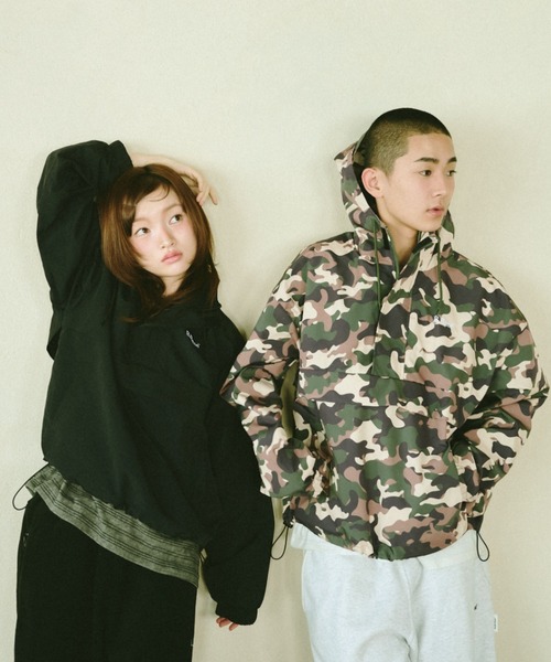 BROKEN BASE(ブロークンベース)の「ナイロンテックアノラック(ナイロンジャケット・メンズ・ネイビー/オレンジ/ブルー系/サックスブルー系/ブルー系1/ブラック系/パープル/サンドベージュ/ブラック系1/ブラウン系/ネイビー系/ホワイト系/ライトブルー/カモフラージュ・SMALL/MEDIUM/LARGE/X-LARGE)」の18枚目の写真