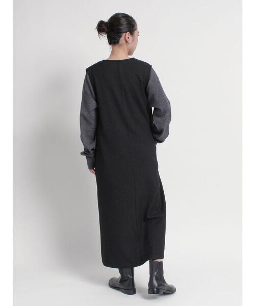 sm2rhythm（サマンサモスモスリズム）の「ウールライクキーネックワンピース（ワンピース・レディース・グレー/ブラック/ベージュ・M/L）」の12枚目の写真