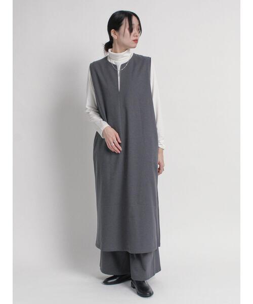sm2rhythm（サマンサモスモスリズム）の「ウールライクキーネックワンピース（ワンピース・レディース・グレー/ブラック/ベージュ・M/L）」の16枚目の写真
